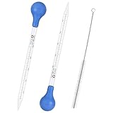 2 Stück Pipette, Glaspipette Pipette 10ml Glas Pipette, Messpipetten Mit Bürsten,...