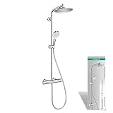 hansgrohe Duschsystem Crometta S 240, Duschset mit Thermostat, Duschkopf, Duschschlauch,...