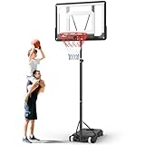 Basketballkorb Outdoor Kinder Basketball ständer: 150-210 cm Höhenverstellbar...