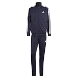 adidas Herren Basic 3-Stripes Tricot Track Suit, Legend Ink / White, L