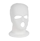 Mil-Tec Kopfhaube Balaclava Acryl 3-Loch, Weiß, Einheitsgröße