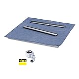 VBChome Duschelement 100x100x5/10,5cm Duschboard 4-seitiges Gefälle Extra Flach...