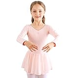 Kinder Ballettkleidung Mädchen Ballettkleid Langarm Balletttrikot Ballettanzug Tanzkleid...