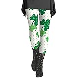 YANFJHV Hosen Damen Festliche Yoga Hose, St. Patrick's Day Leggings Damen Lang, Funky...