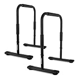 MSPORTS Dip Barren Fitness Parallettes Premium (Paar) 80x65 cm | Push Up Stand...