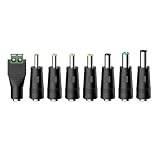 Tonton 8 in 1 Universal DC Netzteil Adapter, 5.5x2.1 mm Buchse auf Stecker DC Hohlstecker...