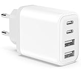 USB C Ladegerät, 40W 4-Port USBC Netzteil Adapter Mehrfach Replacement for...