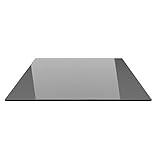 Rechteck 100x120cm Glas schwarz - Funkenschutzplatte Kaminbodenplatte Glasplatte...