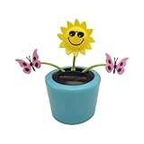 Solar Wackelfigur Blume - Solar Tanzende Blume Solarblume Wackelfigur Wackelblume, Auto...