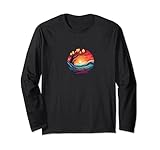 Harmonie Entspannt Sonnenuntergang Wasser Illustration Langarmshirt