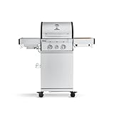 BURNHARD 2-Brenner Gasgrill FRED Jr. Deluxe 2023 inkl. 900°C Infrarot-Keramikbrenner,...