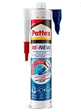 Sanitärsilikon Pattex RE-NEW, Sanitär Silikon, Weiss, 280ml, Dichtstoff Neue Fuge,...