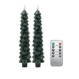 GUSHE Weihnachtliche LED-Kerzenbaum, LED Weihnachtsbaum Kerze, Weihnachtliche Deko Kerzen,...