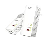 AVM FRITZ!Powerline 1260/1220 WLAN Set (WLAN-Access Point, ideal für Media-Streaming oder...