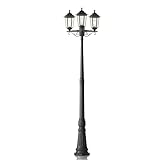 Lindby Mastleuchte, Wegeleuchte 217 cm, Aussenleuchte Stehlampe, Gartenlaterne IP44,...