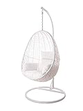 Kideo Swing Chair Indoor & Outdoor, Loungesessel Polyrattan, Hängestuhl,...