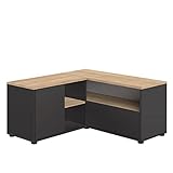 Temahome Angle TV-Schrank Ecke 90, 90 x 90 x 45 cm, Spanplatte, Schwarz und...