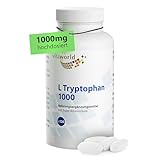 L-Tryptophan - L Tryptophan hochdosiert 1000mg je Tablette (120 vegane...