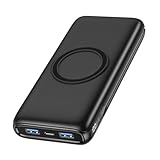 FEELLE Wireless Powerbank 27000mAh 22,5W Schnellladen QC 3.0 Externer Akku mit LED Anzeige...