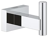 GROHE Essentials Cube - Bademantelhaken (Metall, verdeckte Befestigung, langlebige...