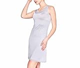 BELWAD Damen-Nachthemd aus 100% Seide, ärmelloses Spitzenbesatz-Babydoll-Sommerkleid,...