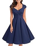 bbonlinedress 1950er Vintage Retro Cocktailkleid Rockabilly V-Ausschnitt...