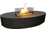 Carnation 32 MgO Concrete ceramik/betonkeramik Black tischfeuer tenderflame 33 x 22cm