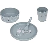 LÄSSIG Kindergeschirr Set (Teller, Becher, Schälchen, Löffel) ohne , BPA-frei, für...