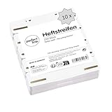 perfect line 2.500 Heftstreifen Pappe, Weiß, recycling Karton, 250 g/m², MADE IN GERMANY...