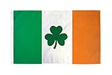 FLAGGE IRLAND MIT KLEE 150x90cm - IRISCHE FAHNE 90 x 150 cm - flaggen AZ FLAG Top...