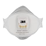 3M Aura Maske für Dämmstoffe und Hartholz 9332+, FFP3, mit Ventil, 10 pro...