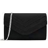 Milisente Damen Clutch, Samt Abendtasche Hochzeit Tasche Clutch Bag Elegante Umschlag...