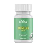 Vitabay Bromelain 500 mg | 100 vegane Kapseln | 1200 F.I.P | Natürliches Enzym...