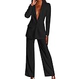 Hosenanzug Damen Festlich Elegant Business Hosenanzüge 2 Teiler Abendrobe Outfit Set...