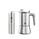 Groenenberg Spar Set 6: Kaffeemühle manuell + Espressokocher Induktion |...