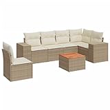 Tidyard 7-TLG. Garten-Sofagarnitur mit Kissen Gartenmöbel Set Outdoor Lounge Sofa...