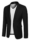 COOFANDY Herren Sportlich Freizeit Blazer Business Sakko Anzugjacke 1 Knöpfe Sommersakko...