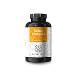 NATURE LOVE® Selen Komplex Vegan - Hochdosiert: 200µg Selen je Kapsel - 365 Kapseln -...