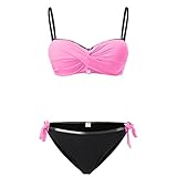 Stoppuhr Zweiteiliger Badeanzug Damen Damen Bikini Badeanzug Hohe Taille Bikini Set...