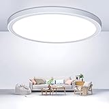 Led Deckenleuchte Flach Rund Deckenlampe 18W - Modern Kaltweiß 6500K 1600LM Led...