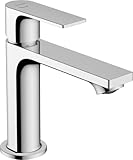 hansgrohe Waschtischarmatur Rebris E, Wasserhahn Bad mit Auslauf Höhe 110 mm,...