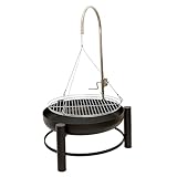 NATIV Lemodo Feuerschale mit Grillrost - Dreibein-Schwenkgrill - Dreifuß-Grill...