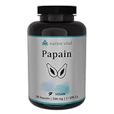 Native Vital® Papain - Hochdosiert 6 Millionen USP/g - 180 Kapseln - aus natürlicher...