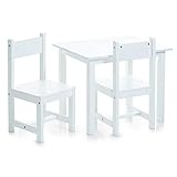 Zeller 13450 Kinder-Sitzgarnitur, 3-teilig, MDF, Tisch: 59 x 47 x 45 cm, Stuhl: 28 x 28 x...