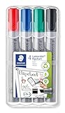 STAEDTLER Lumocolor 356 B WP4 Flipchart-Marke, nachfüllbar, STAEDTLER Box mit 4 Farben, 1...