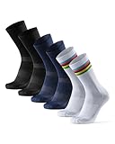 DANISH ENDURANCE Fahrradsocken Regular für Herren & Damen 3 Paare (Mehrfarbig...