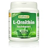 Ornithin Kapseln Hochdosiert - L-Ornithin mit 1000mg Ornithin pro Tag (120 vegane Kapseln)...