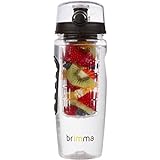 Brimma 1L Trinkflasche mit Früchtebehälter - Wasserflasche mit Fruchteinsatz -...