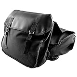 Huusuei Motorrad Sattel Pack für Sportster Kawaski Motorrad Roller Sattel Tasche, Schwarz