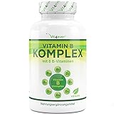 Vitamin B Komplex - 365 Tabletten - Alle 8 B-Vitamine in 1 Tablette - Vitamin...
